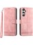 Samsung Galaxy M35 Pembe Için Tpu + Pu Deri Kılıf (Yurt Dışından) 1