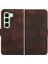 Infinix Hot 50 4g Kahve Için Kabartmalı Deri Kılıf (Yurt Dışından) 1