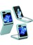 Samsung Galaxy Z Flip5 Koyu Yeşil Için Silikon Katlanır Telefon Kılıfı (Yurt Dışından) 4
