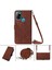 Infinix Hot 10 Lite / Smart 5 Kahverengi Için Crossbody Deri Kılıf (Yurt Dışından) 2
