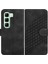 Infinix Hot 50 4g Siyah Için Kabartmalı Deri Kılıf (Yurt Dışından) 1