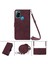 Infinix Hot 10 Lite / Smart 5 Şarap Kırmızısı Için Crossbody Deri Kılıf (Yurt Dışından) 2