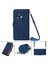 Tecno Spark 7 Pro Mavi Için Crossbody Deri Kılıf (Yurt Dışından) 2