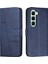 Infinix Hot 50 Pro+ 4g Mavi Için Buzağı Dokulu Deri Kılıf (Yurt Dışından) 1