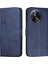 Tecno Camon 30S Mavi Için Buzağı Dokulu Pu Kılıf (Yurt Dışından) 1