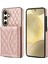 Samsung Galaxy S24 Fe 5g Rose Gold Için Ekleme Eşkenar Dörtgen Çanta Kılıfı (Yurt Dışından) 1