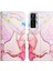 Tecno Camon 17 Pro Pembe Altın LS005 Için Mermer Kılıf (Yurt Dışından) 3