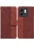 Infinix Hot 50I / Smart 9 Brown Için Kabartmalı Pu Kılıf (Yurt Dışından) 1