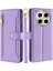 Tecno Camon 30 Mor Için Çapraz Fermuarlı Cüzdan Kılıf (Yurt Dışından) 1