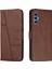 Tecno Spark 8 Pro Kahverengi Için Deri Telefon Kılıfı (Yurt Dışından) 1