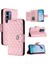 Infinix Hot 50 Pro+ 4g Pembe Için Eşkenar Dörtgen Deri Kılıf (Yurt Dışından) 1