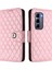 Infinix Hot 50 Pro+ 4g Pembe Için Eşkenar Dörtgen Deri Kılıf (Yurt Dışından) 4