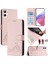 Samsung Galaxy A06 4g Pembe Için Kedi Sıçan Kabartmalı Rfıd Pu Kılıf (Yurt Dışından) 1