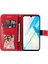 Infinix Note 12 / G96 Kırmızı Için 7 Yapraklı Çiçek Deri Kılıf (Yurt Dışından) 4