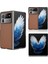Tecno Phantom V Fold2 Kahverengi Için Pu Deri Pc Telefon Kılıfı (Yurt Dışından) 1