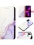 Infinix Hot 10 / Smart 5 X657 Beyaz Mor LS006 Için Mermer Kılıf (Yurt Dışından) 1