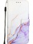 Infinix Smart 8 Beyaz Mor Için Mermer Pu Kılıf (Yurt Dışından) 2