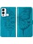 Infinix Hot 12 Play/hot 12 Play Nfc X6816C Mavi Için Kabartmalı Pu Kılıf (Yurt Dışından) 2