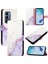 Infinix Hot 50 Pro+ 4g Beyaz Mor Için Mermer Pu Kılıf (Yurt Dışından) 1