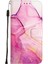 Infinix Smart 8 Pembe Mor Altın Için Mermer Pu Kılıf (Yurt Dışından) 2