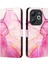 Infinix Smart 8 Pembe Mor Altın Için Mermer Pu Kılıf (Yurt Dışından) 4