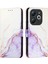 Infinix Smart 8 Beyaz Mor Için Mermer Pu Kılıf (Yurt Dışından) 4