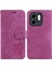 Infinix Hot 50I / Smart 9 Için Kabartmalı Deri Kılıf Gül Kırmızı (Yurt Dışından) 1