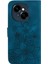 Tecno Spark Go 1 / Pop 9 Pro Için Kabartmalı Pu Kılıf Koyu Mavi (Yurt Dışından) 4