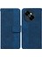 Tecno Spark Go 1 / Pop 9 Pro Mavi Için Kabartmalı Deri Kılıf (Yurt Dışından) 1