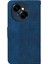 Tecno Spark Go 1 / Pop 9 Pro Mavi Için Kabartmalı Deri Kılıf (Yurt Dışından) 4