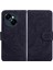Tecno Spark Go 1 / Pop 9 Pro Siyah Için Kaplan Kabartmalı Deri Kılıf (Yurt Dışından) 1