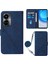 Tecno Camon 19 Mavi Için Crossbody Deri Kılıf (Yurt Dışından) 1