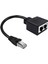 2'si 1 Arada RJ45 Ayırıcı Lan Ethernet Ağ RJ45 Konnektör Genişletici Adaptör Kablosu 1 Erkek - 2 Dişi (25 Cm) (Yurt Dışından) 1
