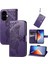 Tecno Camon 19 Koyu Mor Için Aşk Çiçeği Deri Kılıf (Yurt Dışından) 1