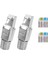 Adet RJ45 Cat7 Konnektörler Aracı Ücretsiz Korumalı Aletsiz Modüler Ağ Fişi Kurulum Kablosu (Yurt Dışından) 3