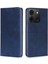 Infinix Smart 7 Mavi Için Inek Dokusu Pu Kılıf (Yurt Dışından) 1