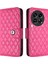 Tecno Camon 30 Premier 5g Rose Red Için Eşkenar Dokulu Pu Kılıf (Yurt Dışından) 4