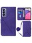 Tecno Camon 18P Mor Için Crossbody Deri Kılıf (Yurt Dışından) 2