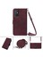 Infinix Note 10 Şarap Kırmızısı Için Crossbody Deri Kılıf (Yurt Dışından) 2