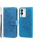 Infinix Note 12 / G96 Mavi Için 7 Yapraklı Çiçek Deri Kılıf (Yurt Dışından) 1