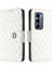 Infinix Hot 50 Pro+ 4g Beyaz Için Eşkenar Dörtgen Deri Kılıf (Yurt Dışından) 4