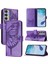 Samsung Galaxy M35 Mor Için Kabartmalı Pu Kılıf (Yurt Dışından) 1