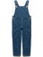 Pamuklu Kare Yaka Ayarlanabilir Askılı Uzun Denim Tulum 1