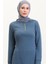 Fermuarlı Spor Elbise 7693-01 Mavi 3