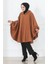 Kapüşonlu Kaşe Panço 0505-09 Taba 1