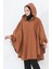 Kapüşonlu Kaşe Panço 0505-09 Taba 2