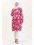 Büyük Beden Desenli Tunik 1129-01 Fuşya 1