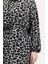 Leopar Desenli Kuşaklı Elbise 0008-01 Siyah 4