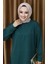 Fitilli Tunik Pantolon Ikili Takım 5570-04 Zümrüt Yeşili 3