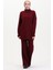 Paçası Fermuarlı Triko Takım 11030-01 Bordo 1